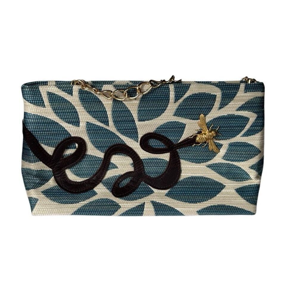 Add Libb Brass Bee Clutch with Chain Made is USA